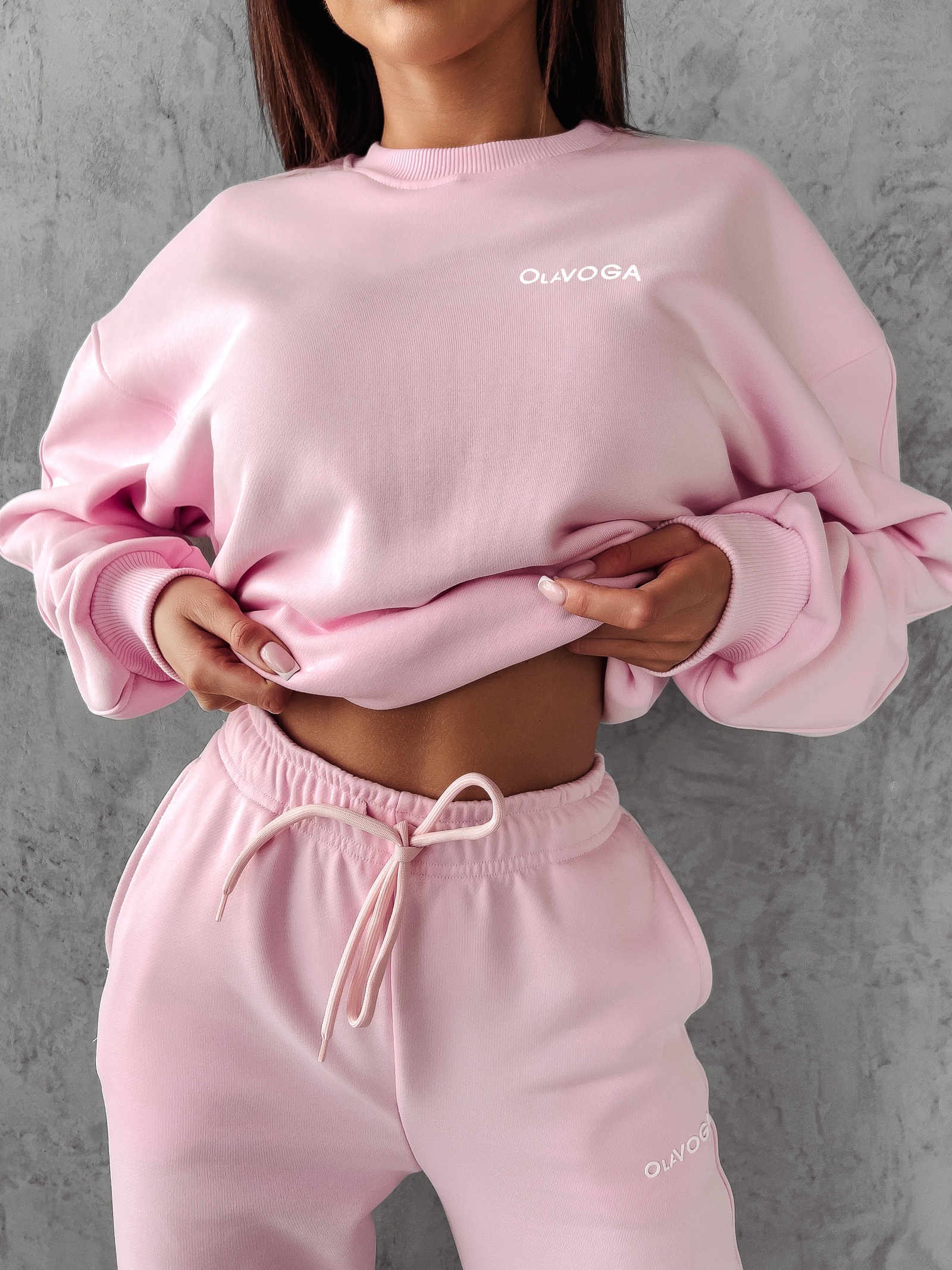 Komplet sportowy bawełniany Mona Ola Voga pudrowy Komplet sportowy bawełniany Mona Ola Voga pudrowy