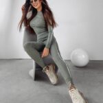 Komplet prążkowany Easy Ola Voga khaki