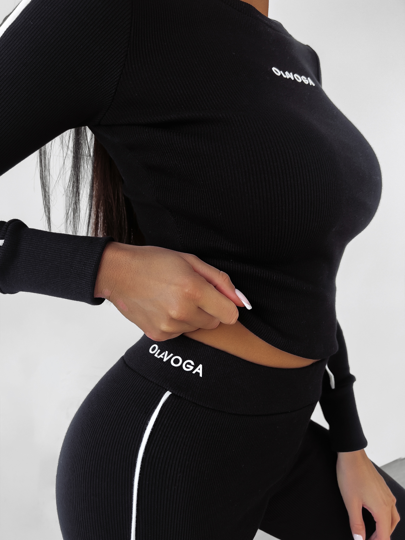 Komplet prążkowany Easy Ola Voga czarny Komplet prążkowany Easy Ola Voga czarny