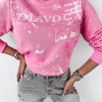 Bluza dzianinowa crewneck Urban Ola Voga różowa