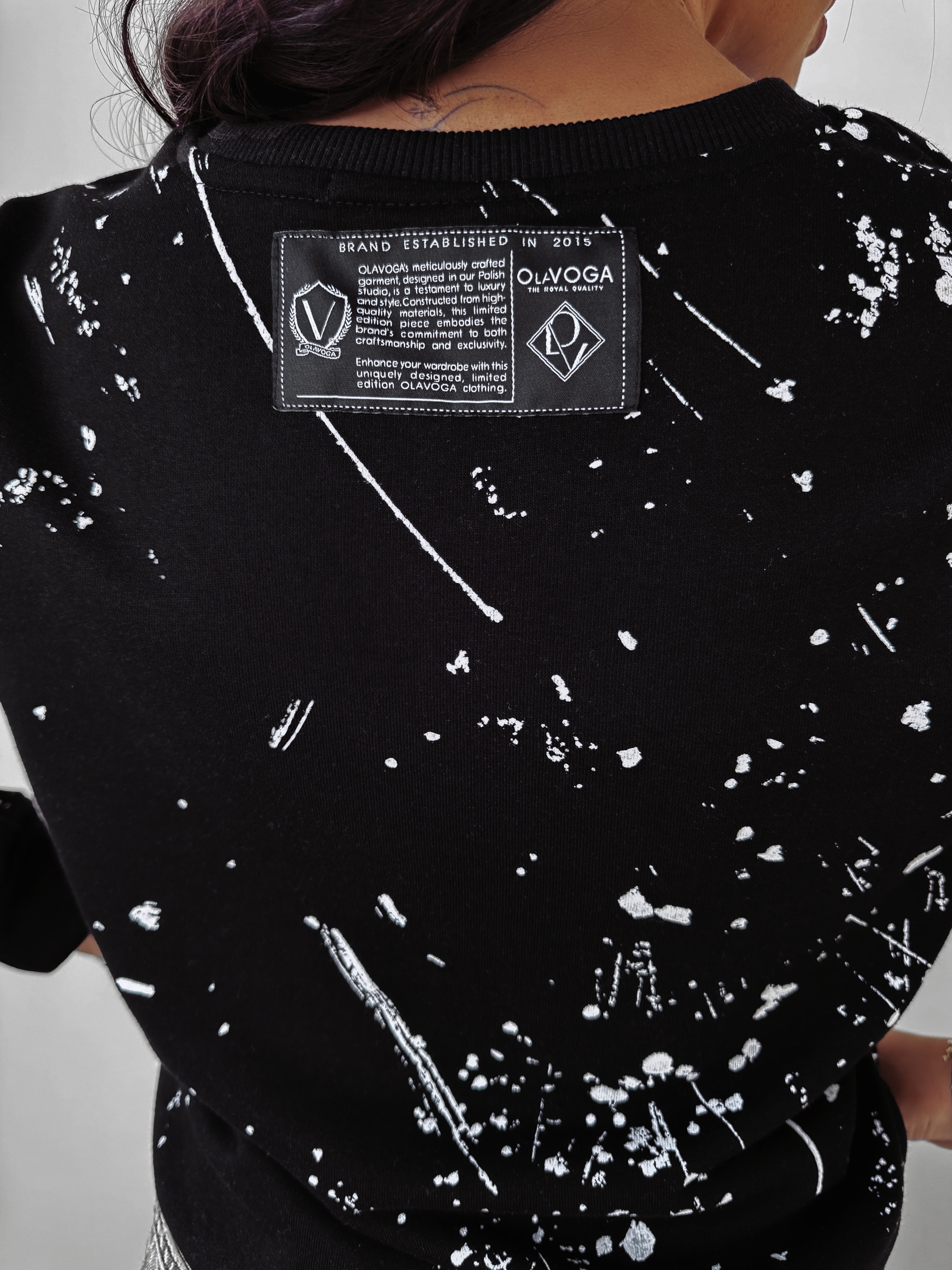 Bluza dzianinowa crewneck Urban Ola Voga czarna Bluza dzianinowa crewneck Urban Ola Voga czarna