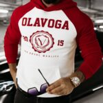 Bluza męska z kapturem DIVERSE OLAVOGA czerwona