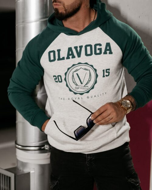 Bluza męska z kapturem DIVERSE OLAVOGA zielona