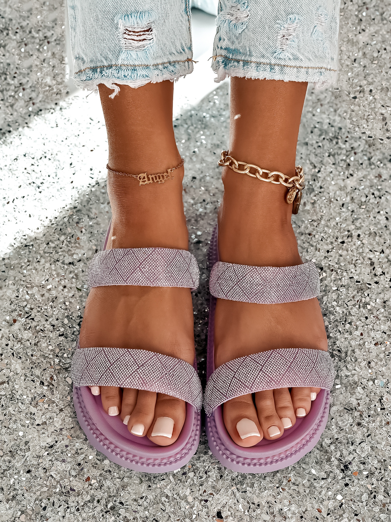 Klapki profilowane Madam Putti lila Klapki profilowane Madam Putti lila