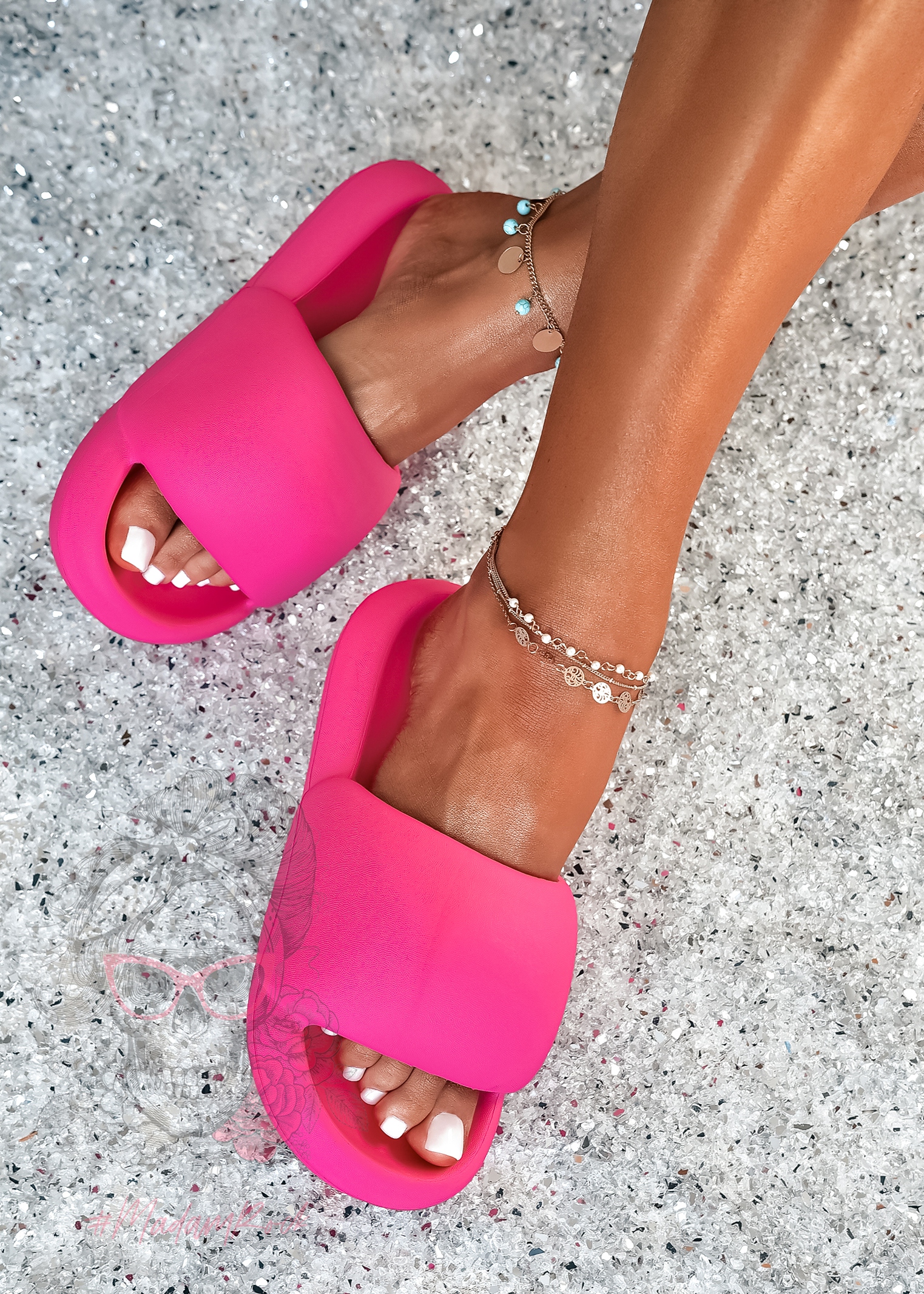 Klapki piankowe Madam Candis fuksja