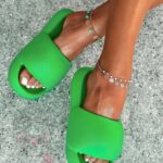 Klapki piankowe Madam Candis zielone