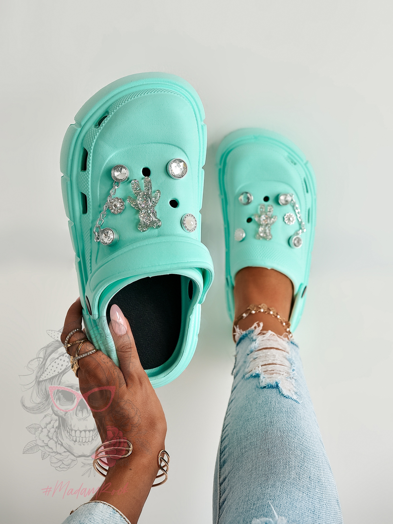 Sandały Rock Wanna Be With You miętowe