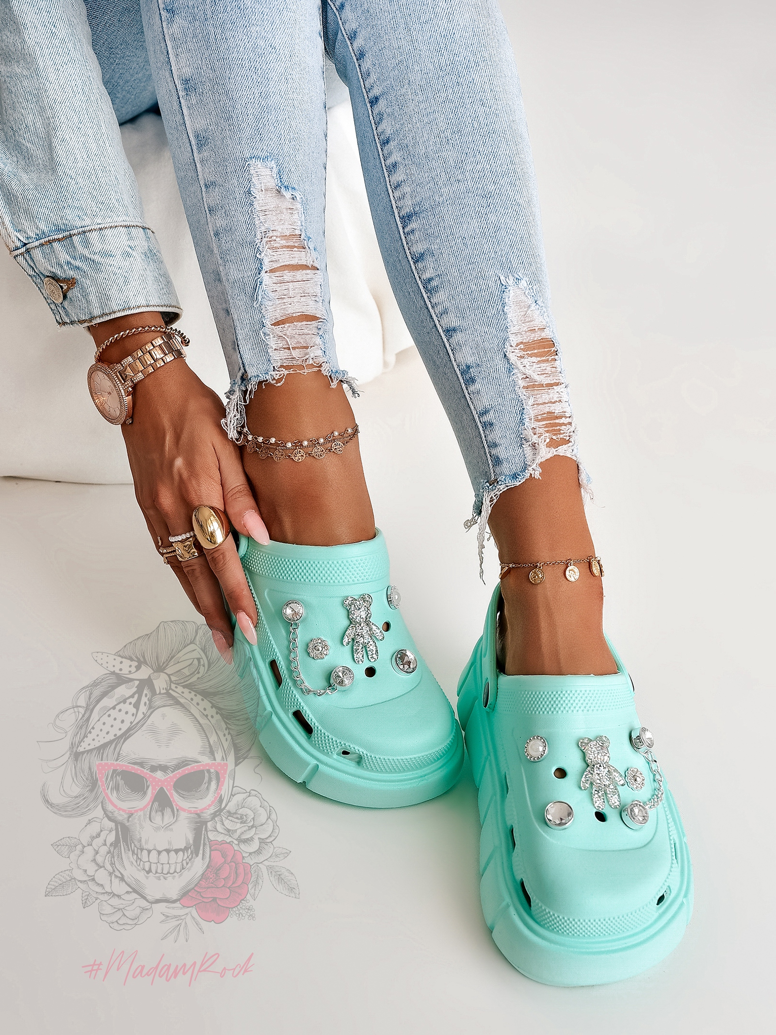 Sandały Rock Wanna Be With You miętowe