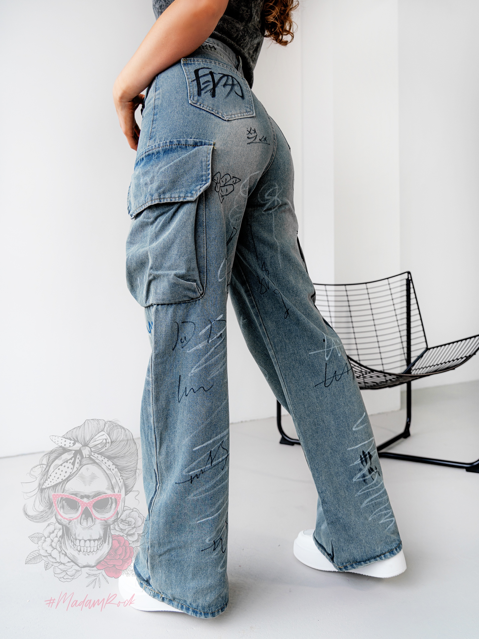 Spodnie bojówki MC Comando niebieskie