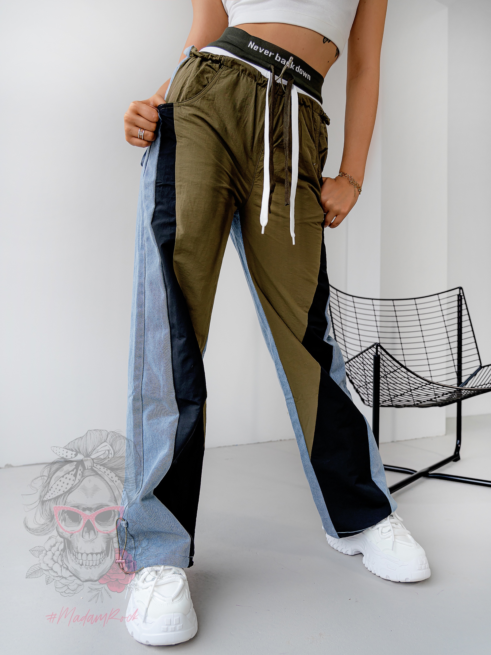 Spodnie jeansowe MC Baget niebiesko-khaki