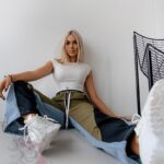 Spodnie jeansowe MC Baget niebiesko-khaki