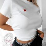 T-shirt bawełniany Lovsom biały