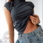 Top golf bawełniany Ipio grafitowy