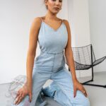 Kombinezon jeansowy Omep niebieski