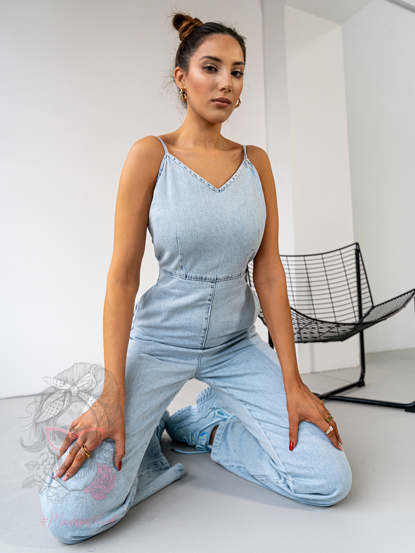 Kombinezon jeansowy Omep niebieski Kombinezon jeansowy Omep niebieski