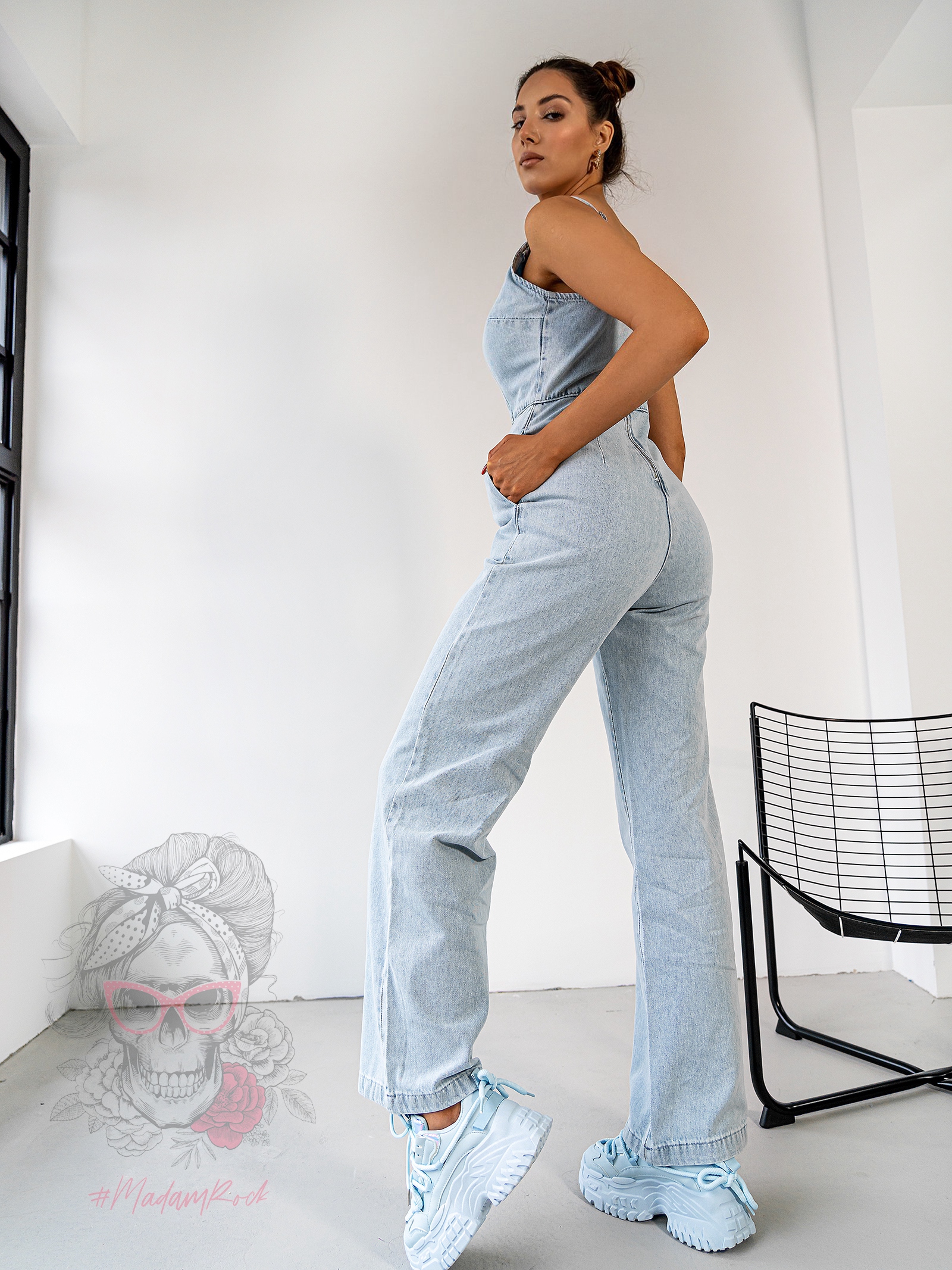 Kombinezon jeansowy Omep niebieski Kombinezon jeansowy Omep niebieski