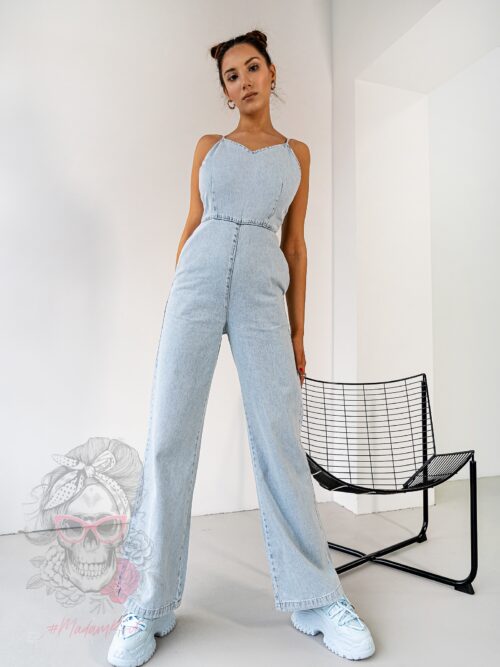Kombinezon jeansowy Omep niebieski