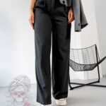 Spodnie szerokie Losser grafitowe