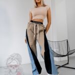 Crop top klasyczny Etu beżowy