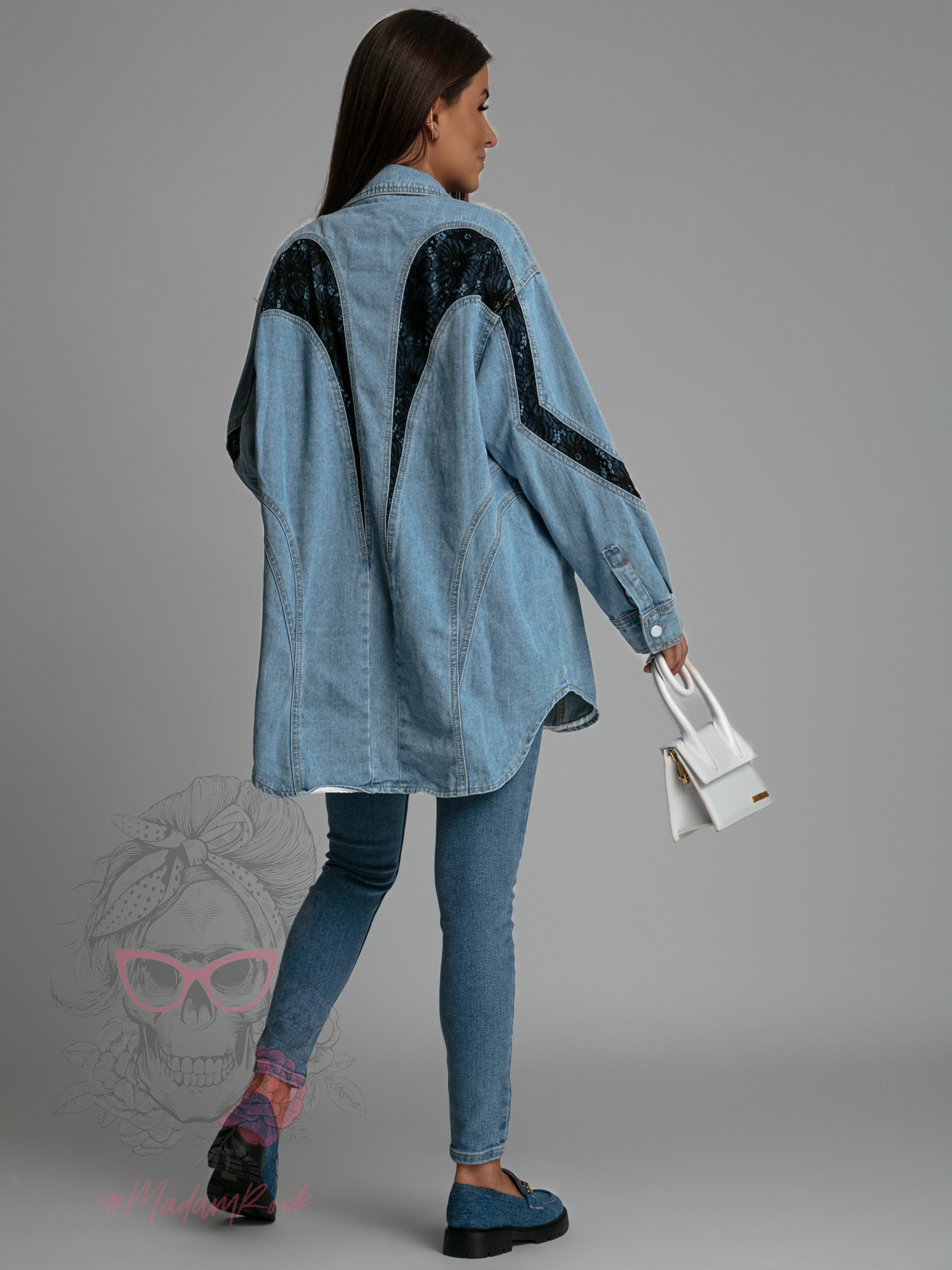 Koszula jeansowa oversize Marina niebieska