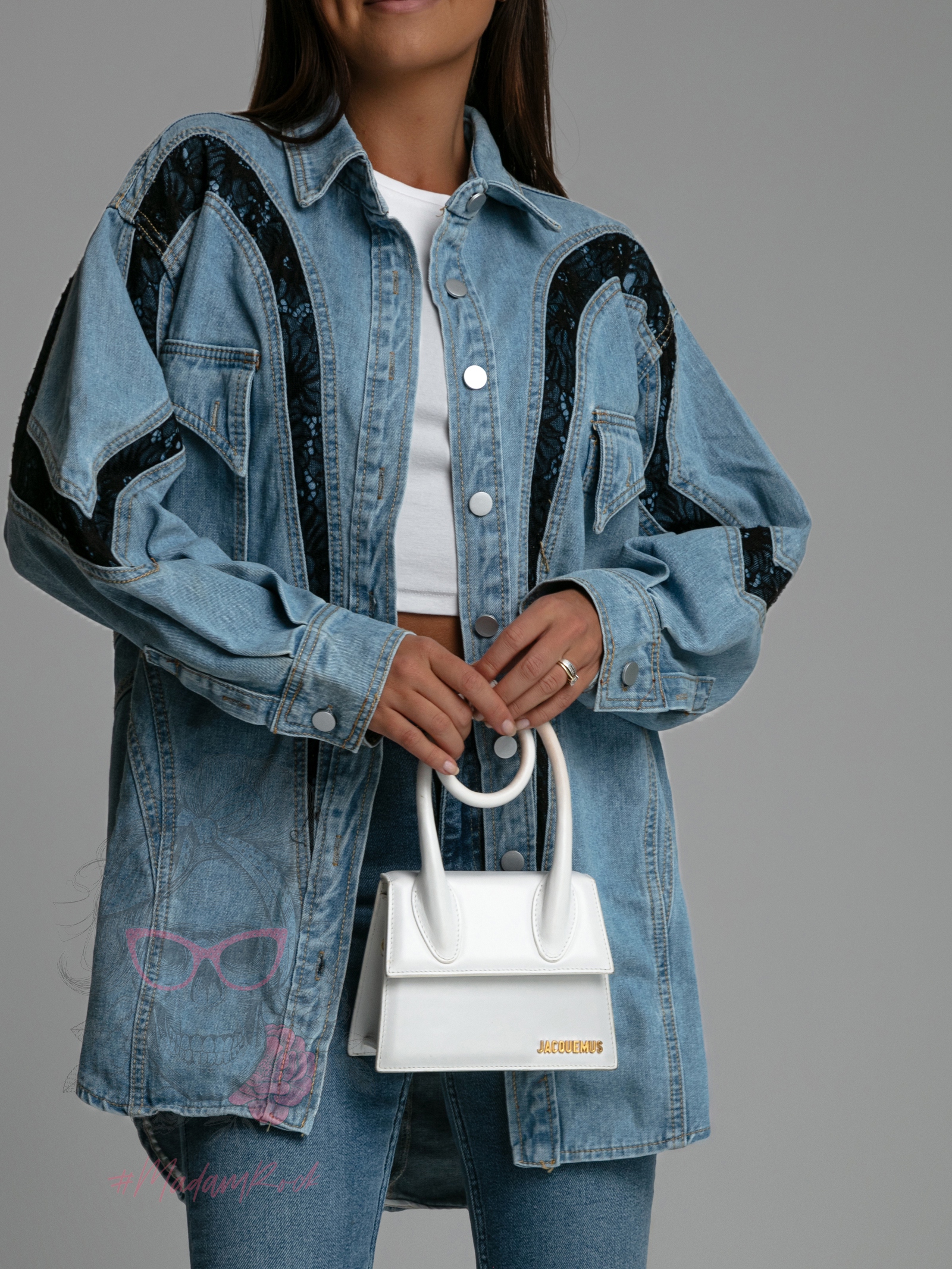 Koszula jeansowa oversize Marina niebieska