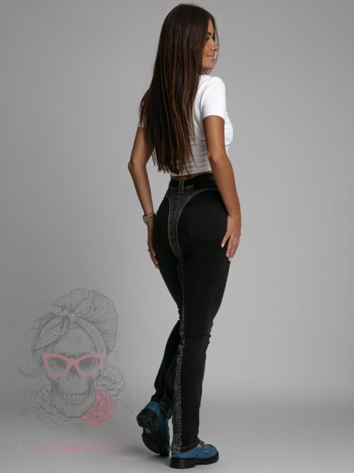 Spodnie jeansowe dopasowane Lays czarne