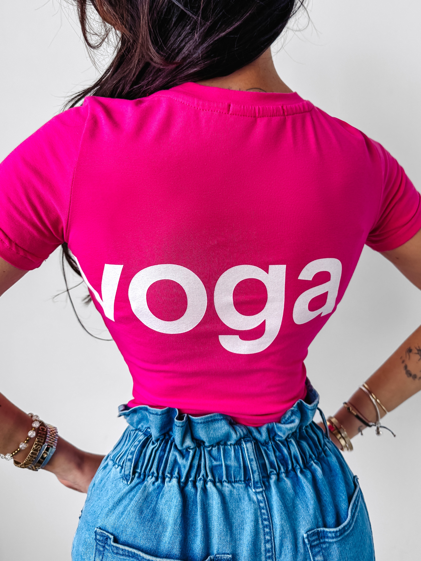 T-shirt dopasowany Estera Ola Voga amarantowy T-shirt dopasowany Estera Ola Voga amarantowy