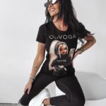 T-shirt z nadrukiem Doll Ola Voga czarny