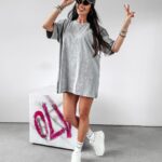 T-shirt dekatyzowany Balcia Ola Voga j.szary