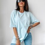 T-shirt dekatyzowany Balcia Ola Voga niebieski