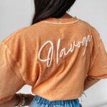 T-shirt dekatyzowany Balcia Ola Voga brzoskwinia