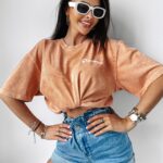 T-shirt dekatyzowany Balcia Ola Voga brzoskwinia