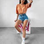 T-shirt dekatyzowany Balcia Ola Voga brzoskwinia