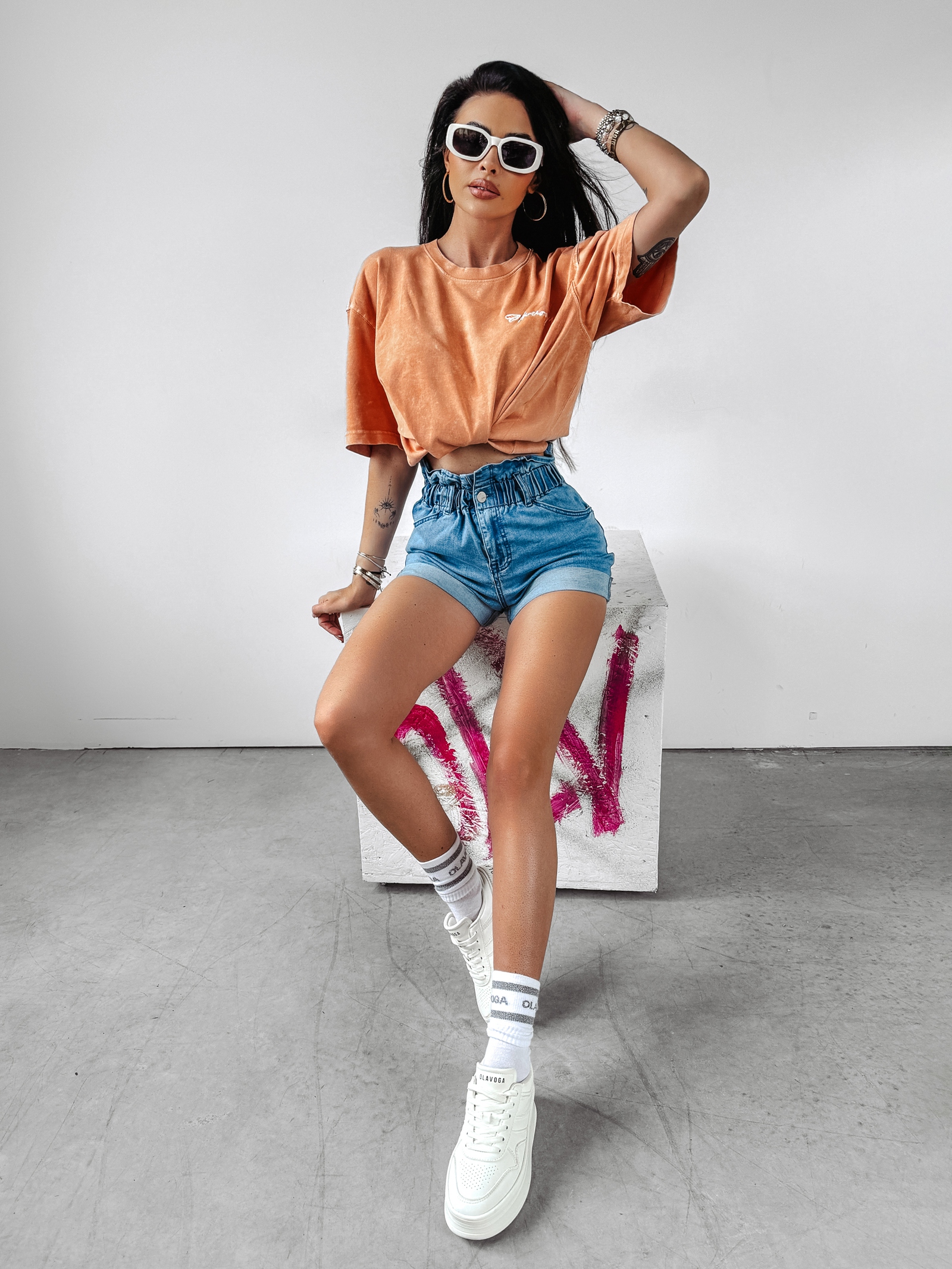 T-shirt dekatyzowany Balcia Ola Voga brzoskwinia