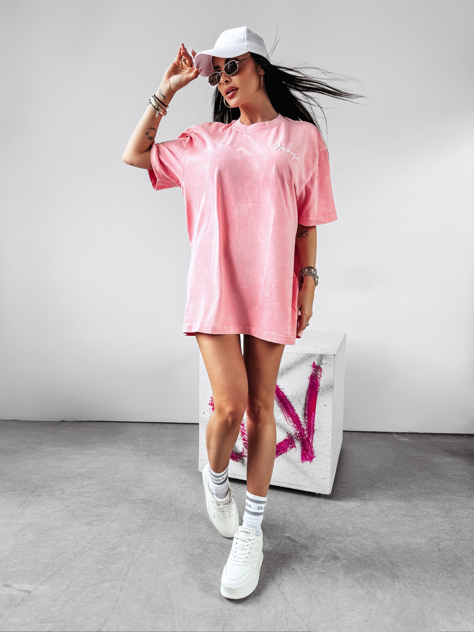 T-shirt dekatyzowany Balcia Ola Voga różowy