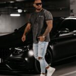 T-shirt męski dekatyzowany Tobie Ola Voga c.szary