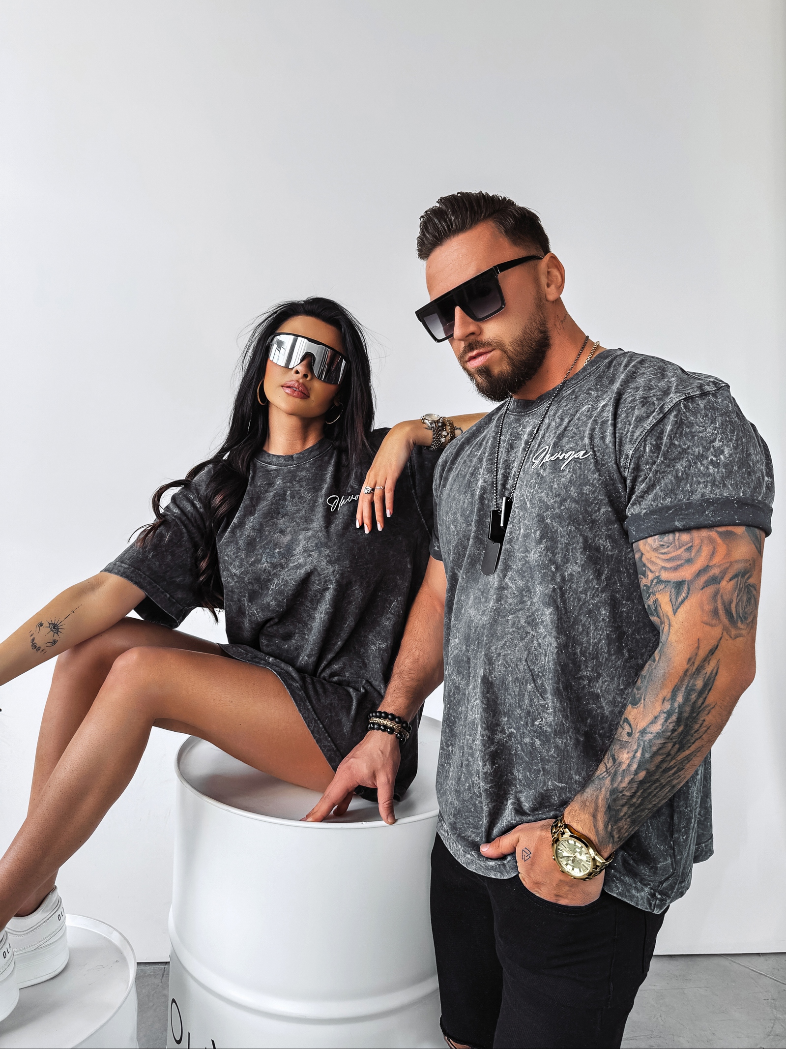 T-shirt męski dekatyzowany Tobie Ola Voga c.szary