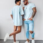 T-shirt męski dekatyzowany Tobie Ola Voga niebieski