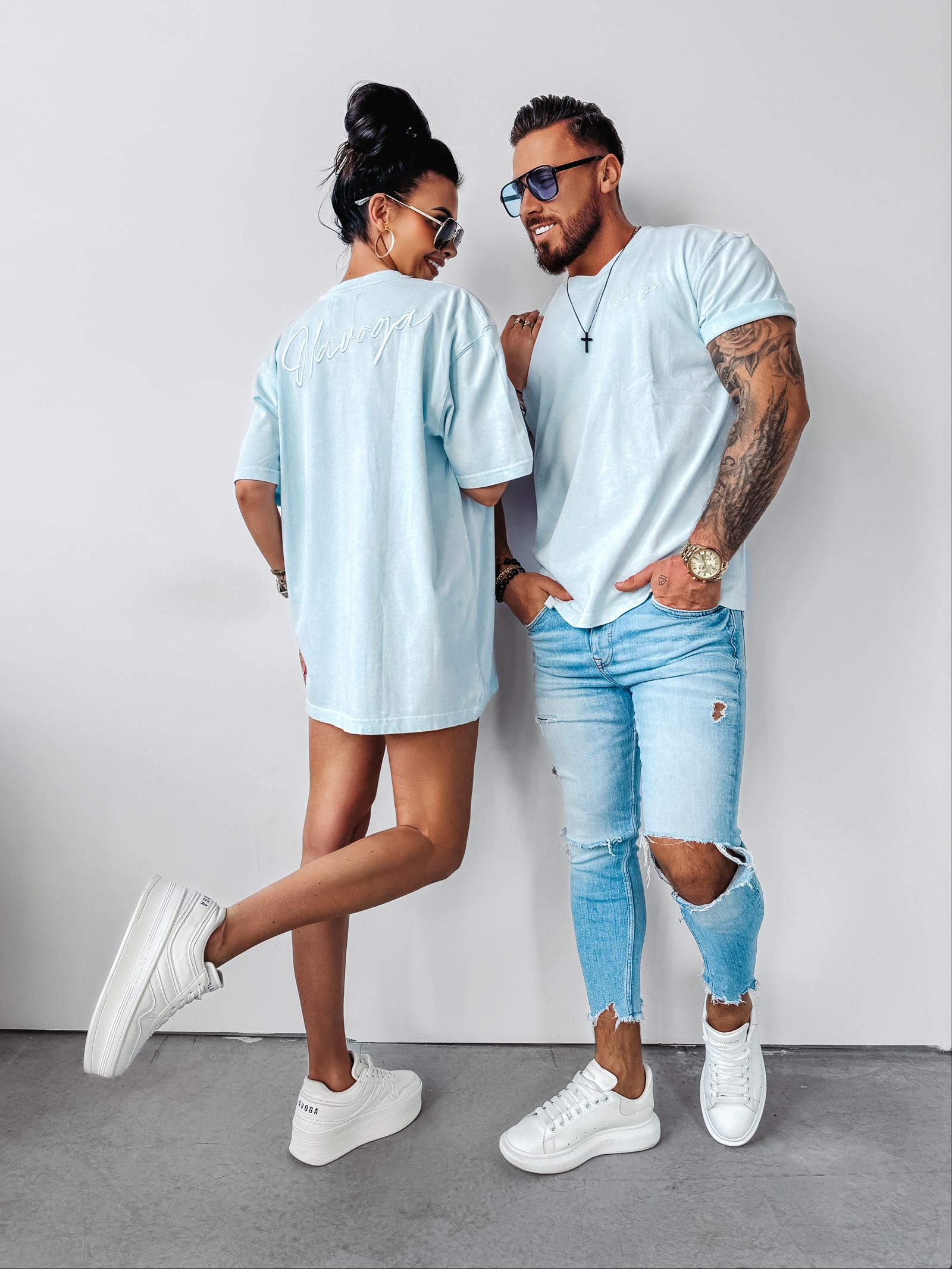 T-shirt męski dekatyzowany Tobie Ola Voga niebieski T-shirt męski dekatyzowany Tobie Ola Voga niebieski