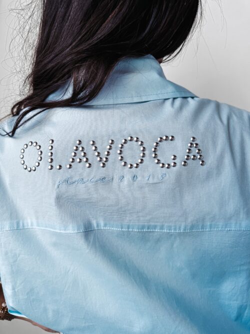 Koszula z dżetami Cemiza Ola Voga błękitna