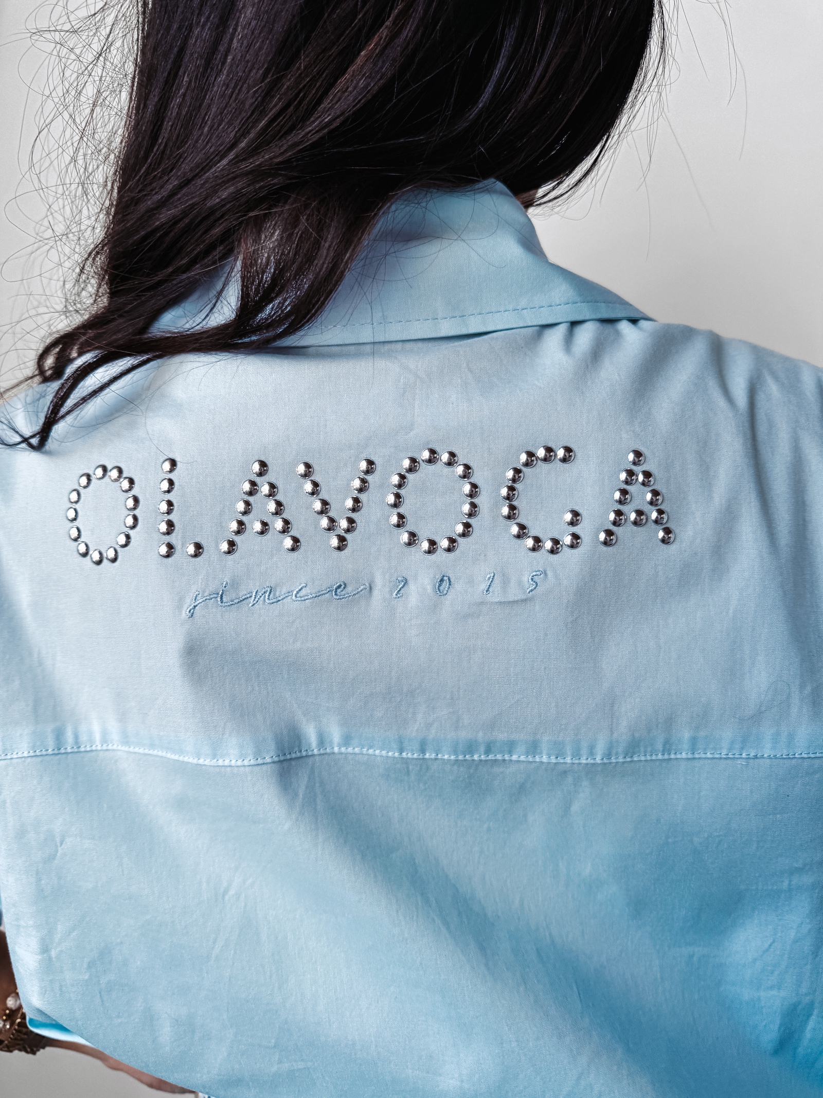 Koszula z dżetami Cemiza Ola Voga błękitna