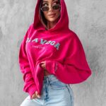 Bluza oversize z kapturem Peony Ola Voga neonowy róż