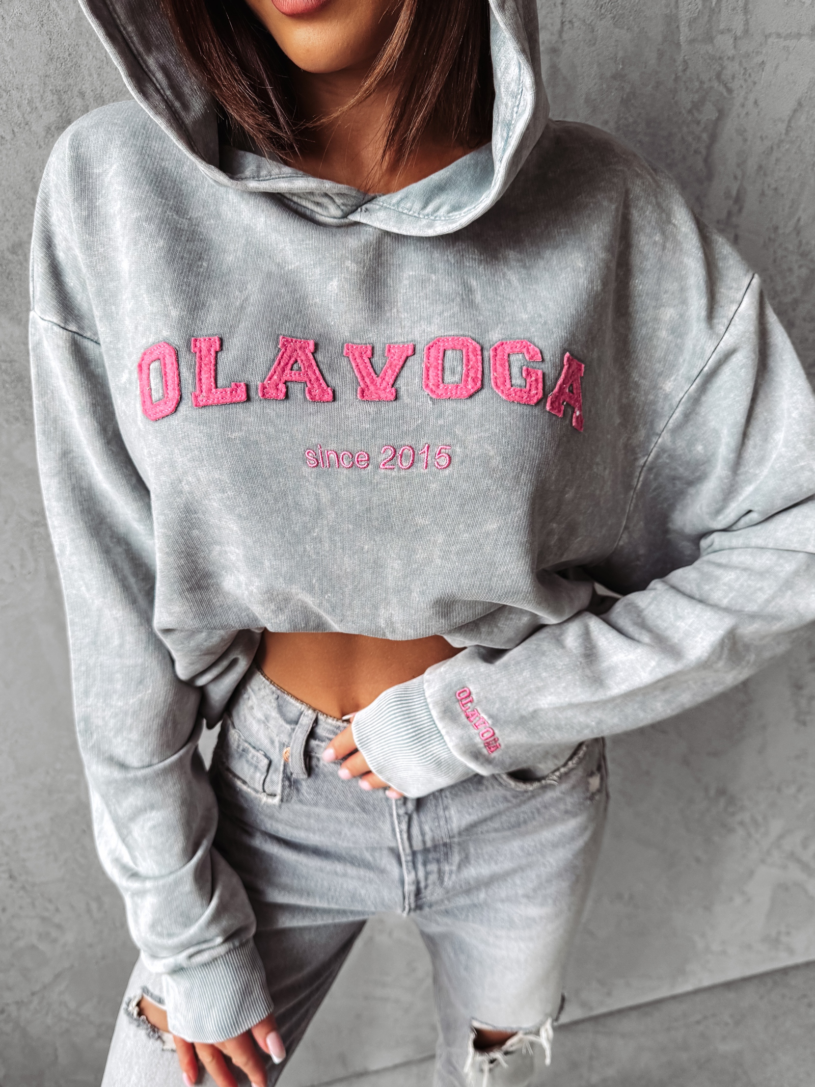 Bluza oversize z kapturem Peony Ola Voga szara