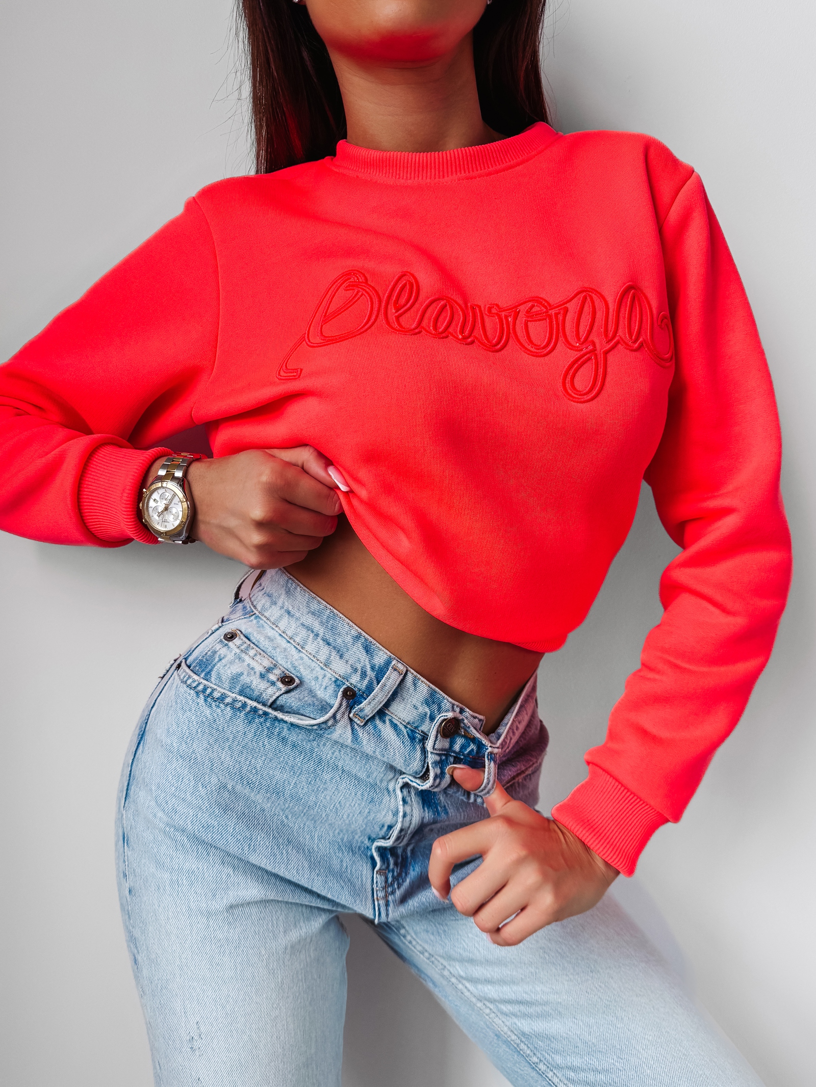 Bluza klasyczna Staley Ola Voga neonowy róż