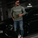 Bluza męska crewneck AIDEN OLAVOGA khaki