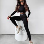 Komplet dopasowany sportowy Meg Ola Voga czarny