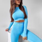 Komplet dopasowany sportowy Meg Ola Voga błękitny