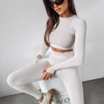 Komplet dopasowany sportowy Meg Ola Voga j.szary