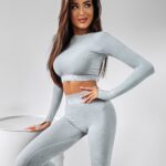 Komplet dopasowany sportowy Meg Ola Voga grafitowy