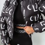 Kurtka puchowa logowana Jessy Ola Voga czarna